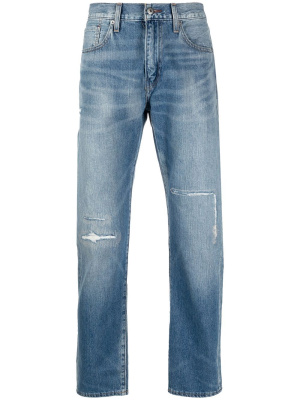 

502 distressed-effect tapered jeans, Levi's: Made & Crafted 502 distressed-effect tapered jeans