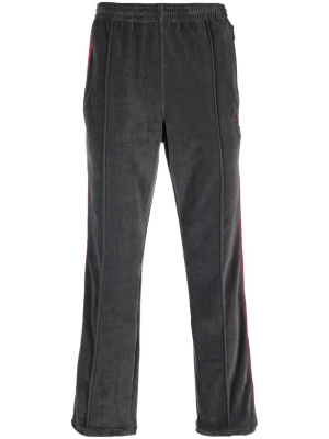 

Embroidered-logo velvet track pants, Needles Embroidered-logo velvet track pants