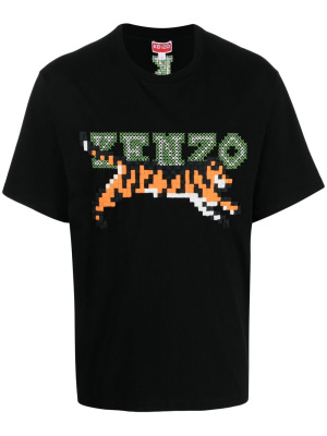 

Pixel logo-embroidered T-shirt, Kenzo Pixel logo-embroidered T-shirt