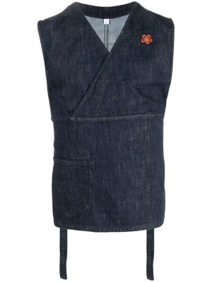 

Denim wrap-effect top, Kenzo Denim wrap-effect top