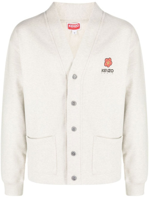 

Logo-print detail V-neck jacket, Kenzo Logo-print detail V-neck jacket