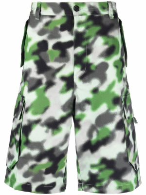 

Camouflage print cargo shorts, Kenzo Camouflage print cargo shorts