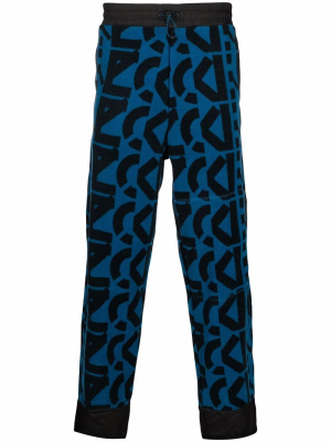 

Monogram-print fleece track pants, Kenzo Monogram-print fleece track pants