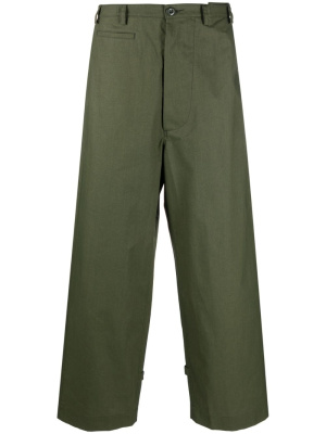 

Mid-rise wide-leg cotton trousers, Kenzo Mid-rise wide-leg cotton trousers