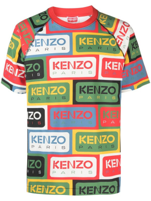 

Labels' logo-print crew neck T-shirt, Kenzo Labels' logo-print crew neck T-shirt