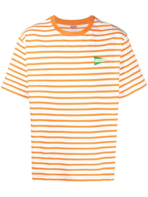 

Striped logo-print T-shirt, Kenzo Striped logo-print T-shirt