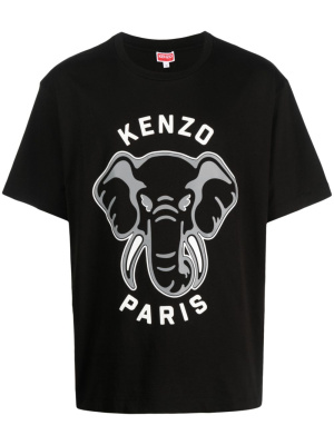 

Elephant-print cotton T-shirt, Kenzo Elephant-print cotton T-shirt