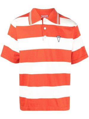 

Logo-print striped polo shirt, Kenzo Logo-print striped polo shirt