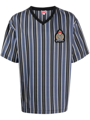 

Logo-patch striped T-shirt, Kenzo Logo-patch striped T-shirt