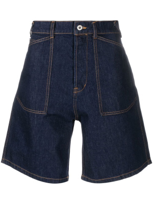 

Logo-appliqué denim shorts, Kenzo Logo-appliqué denim shorts