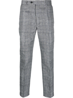 

Wavy checkered pattern trousers, Kenzo Wavy checkered pattern trousers