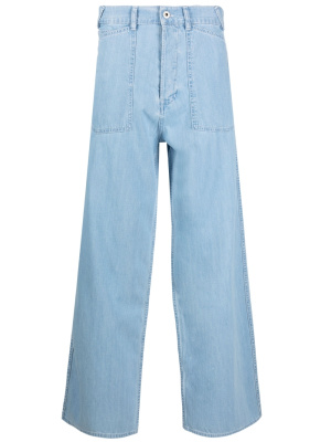 

Sailor logo-patch wide leg jeans, Kenzo Sailor logo-patch wide leg jeans