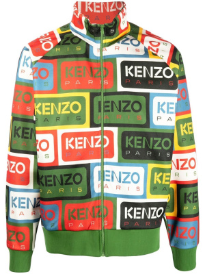 

Logo-print high-neck jacket, Kenzo Logo-print high-neck jacket