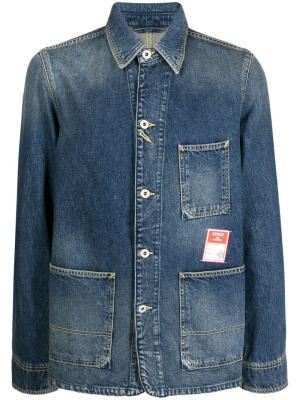 

Logo-patch denim jacket, Kenzo Logo-patch denim jacket
