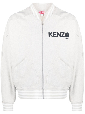 

Logo-print zip-up bomber jacket, Kenzo Logo-print zip-up bomber jacket
