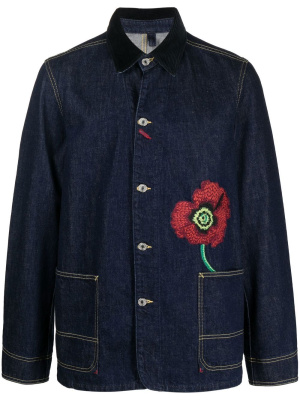 

Embroidered-flower detail denim jacket, Kenzo Embroidered-flower detail denim jacket