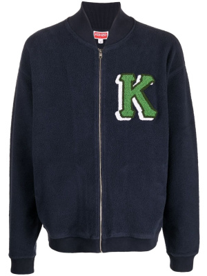 

Logo-print fleece jacket, Kenzo Logo-print fleece jacket