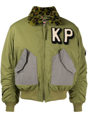 

Logo-embroidered bomber jacket, Kenzo Logo-embroidered bomber jacket