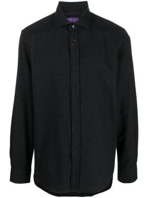 

Plaid cotton long-sleeve shirt, Ralph Lauren Purple Label Plaid cotton long-sleeve shirt