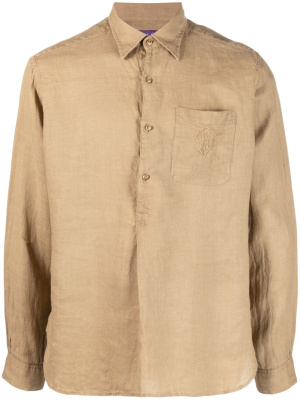 

Short button-fastening linen shirt, Ralph Lauren Purple Label Short button-fastening linen shirt