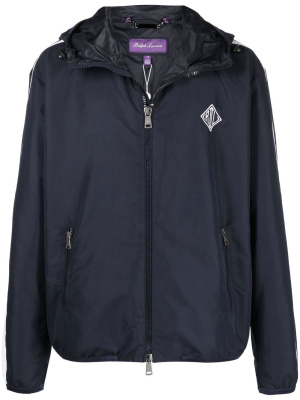 

Essex monogram hooded windbreaker jacket, Ralph Lauren Purple Label Essex monogram hooded windbreaker jacket