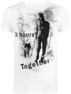 

Slogan-print cotton T-shirt, Yohji Yamamoto Slogan-print cotton T-shirt