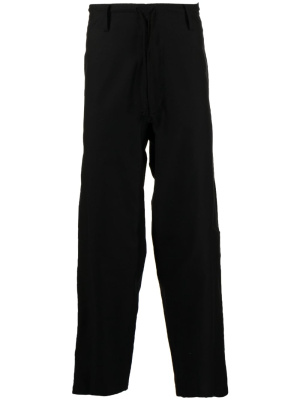 

Drawstring-waist straight-leg trousers, Yohji Yamamoto Drawstring-waist straight-leg trousers