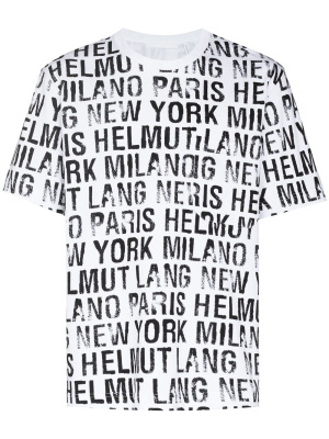 

All-over logo cotton T-shirt, Helmut Lang All-over logo cotton T-shirt