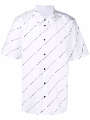 

Logo-print cotton shirt, Helmut Lang Logo-print cotton shirt