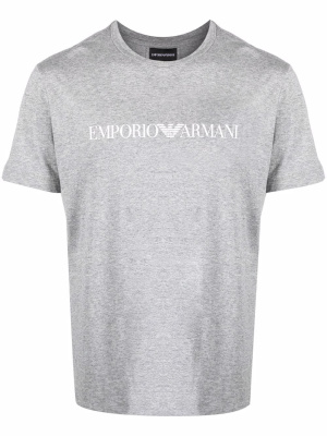 

Logo-print cotton T-shirt, Emporio Armani Logo-print cotton T-shirt