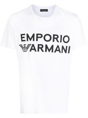 

Logo-print cotton T-shirt, Emporio Armani Logo-print cotton T-shirt