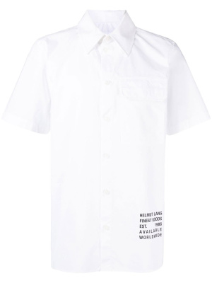 

Logo-print flap-pocket shirt, Helmut Lang Logo-print flap-pocket shirt