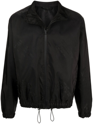 

Logo-jacquard bomber jacket, Helmut Lang Logo-jacquard bomber jacket