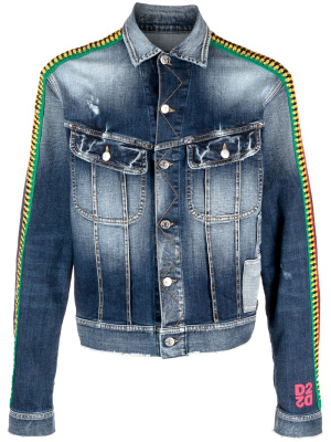 

Crochet-detail denim jacket, Dsquared2 Crochet-detail denim jacket