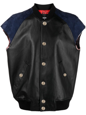

Panelled short-sleeved bomber jacket, Dsquared2 Panelled short-sleeved bomber jacket