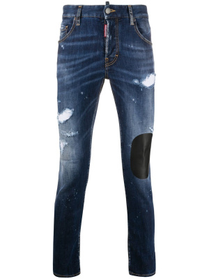 

Distressed patchwork skinny jeans, Dsquared2 Distressed patchwork skinny jeans