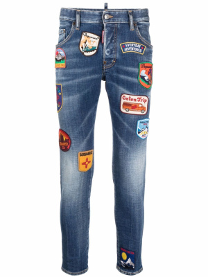 

Patch-detailing skinny jeans, Dsquared2 Patch-detailing skinny jeans