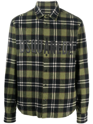 

Plaid-print flannel shirt, Dsquared2 Plaid-print flannel shirt