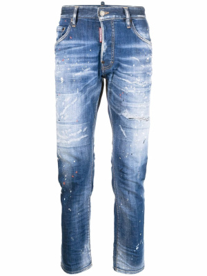 

Paint-splatter distressed jeans, Dsquared2 Paint-splatter distressed jeans