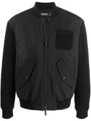

Hybrid zip-up bomber jacket, Dsquared2 Hybrid zip-up bomber jacket