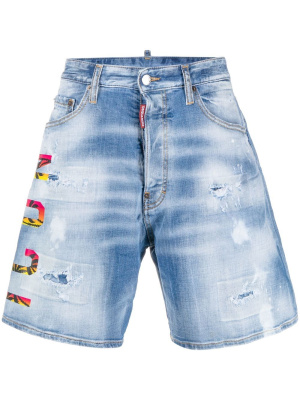 

Distressed wide-leg shorts, Dsquared2 Distressed wide-leg shorts