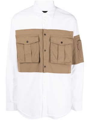 

Panelled button-up shirt, Dsquared2 Panelled button-up shirt