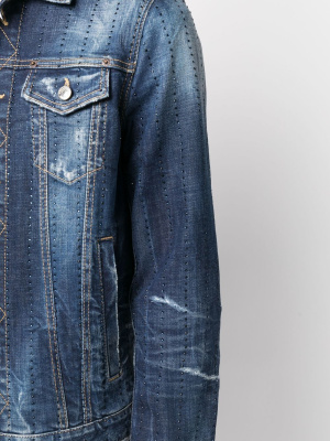 

Distressed denim jacket, Dsquared2 Distressed denim jacket