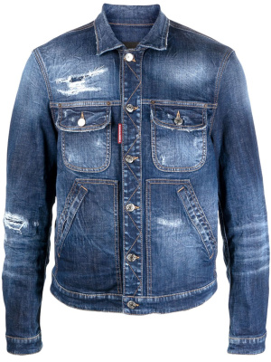 

Distressed denim jacket, Dsquared2 Distressed denim jacket