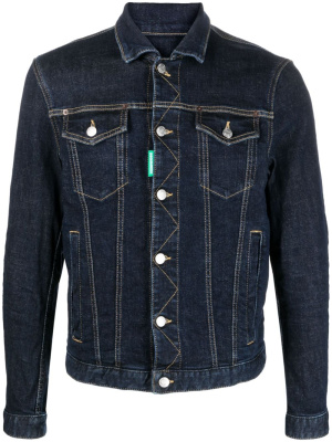 

Embroidered-slogan denim jacket, Dsquared2 Embroidered-slogan denim jacket