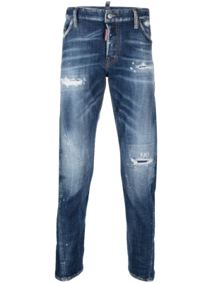 

Distressed straight-leg jeans, Dsquared2 Distressed straight-leg jeans