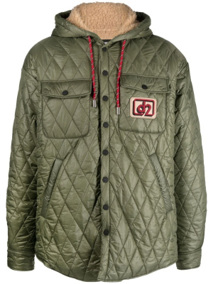 

Logo-patch quilted jacket, Dsquared2 Logo-patch quilted jacket