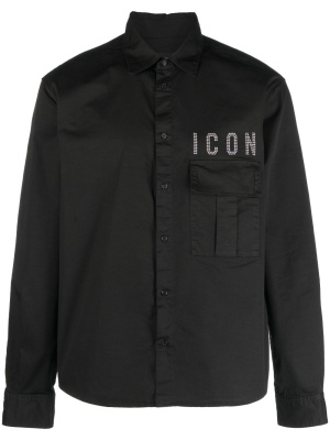

Slogan-embellished long-sleeve shirt, Dsquared2 Slogan-embellished long-sleeve shirt