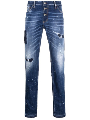 

Distressed paint splattered jeans, Dsquared2 Distressed paint splattered jeans