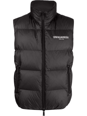 

Logo-print padded gilet, Dsquared2 Logo-print padded gilet